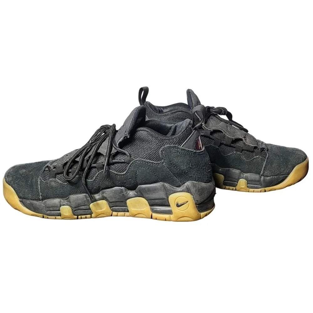 Nike Air Boy's More Money Shoes GS Sneakers AQ9359 001 Black‎ Gum Size 5 School